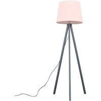 Modern Wood Tripod Floor Lamp Living Room Lounge Light Lighting Cotton Shade