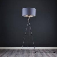 Camden Tripod Silver Floor Lamp Base
