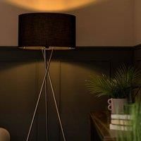 MiniSun | Modern Polished Chrome Floor Lamp with a Navy Blue Shade | Floor Lamps & Torchieres, Home Décor & Improvement Essential | Includes 6W LED Bulb [3000K Warm White]