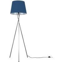 Modern Chrome Tripod Floor Lamp Living Room Light Tapered Fabric Shades