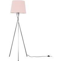 MiniSun | Modern Polished Chrome Floor Lamp with a Pink Tapered Shade | Floor Lamps & Torchieres, Home Décor & Improvement Essential | Includes 6W LED Bulb [3000K Warm White]