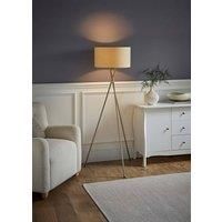 Camden Tripod Satin Silver Floor Lamp