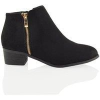 'Alberto' Low Heel Zip Up Ankle Boots