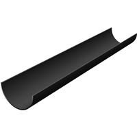 Aquaflow 112mm Half Round Gutter 18m 3m Lengths (6 Pack) in Black PVCU