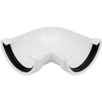 Aquaflow 112mm Half Round Gutter Angle 90deg in White PVCU