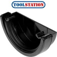 112mm Half Round Stop End External Black