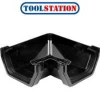 114mm Square Line Gutter Angle 90£ Black