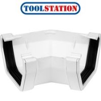 114mm Square Line Gutter Angle 135£ White