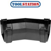 114mm Square Line Gutter Angle 150£ Black