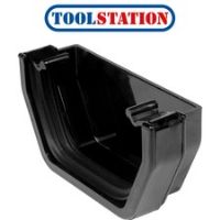 114mm Square Line Stop End External Black