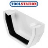 114mm Square Line Stop End External White