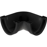 Aquaflow 120mm Deep Flow Gutter Angle 90deg in Black PVCU