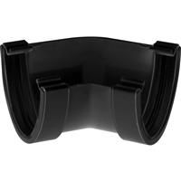 Aquaflow 120mm Deep Flow Gutter Angle 135deg in Black PVCU