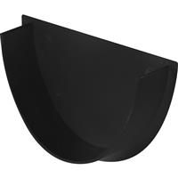 Aquaflow 120mm Deep Flow Stop End Internal in Black PVCU