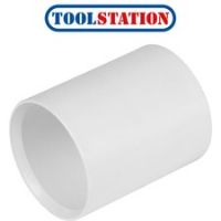 Solvent Weld Straight Coupling 50mm White