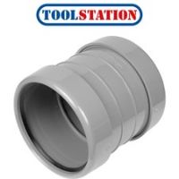 Coupling 110mm Double Socket Grey