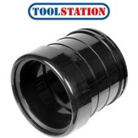 Coupling 110mm Single Socket Black