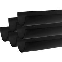 Aquaflow 120mm Deep Flow Gutter 18m 3m Lengths (6 Pack) in Black PVCU