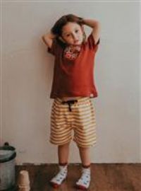 TURTLEDOVE LONDON Mustard Stripe Shorts 0-6 Months