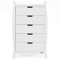 Obaby Stamford Sleigh Tall Chest of Drawers - White