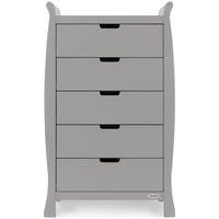 Obaby Stamford Sleigh Tall Chest of Drawers - Warm Grey