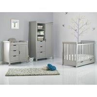 Obaby Stamford Mini Sleigh 3 Piece Room Set - Warm Grey
