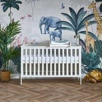 Obaby Grace Cot Bed, Cot Top Changer + Fibre Mattress - White