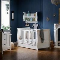 Obaby Stamford Sleigh 2 Piece Room Set (White) - Wooden Furniture
