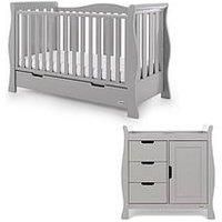 Obaby Stamford Luxe 2-Piece Nursery Furniture Room Set - Warm Grey