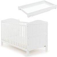 Obaby Whitby Cot Bed & Cot Top Changer - White
