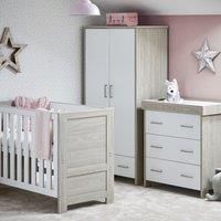 Obaby Nika Mini 3-Piece Room Set - Grey Wash/White