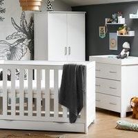 Obaby Nika 3 Piece Room Set White Wash