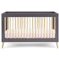 Obaby Maya Cot Bed (Slate with Natural) - Suitable From Birth