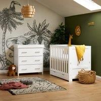 Obaby Nika Mini 2 Piece Room Set And Underdrawer White Wash
