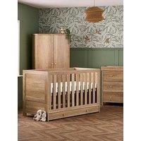 Obaby Nika 3 Piece Room Set & Under Drawer - Oak, Brown