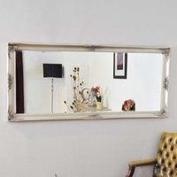 MirrorOutlet 170x84cm Antique Ornate Wall Mirror - Silver