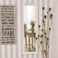 Large Mirror White Antique Design Ornate Dress Wall 49 X 16 122cm X 41cm Length