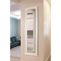 Large White full length Antique Design Dress Wall Mirror 5Ft6 X 1Ft6 167cm X 45