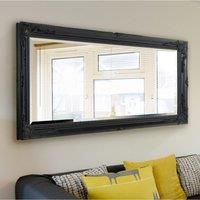 Extra Large Wall Mirror Black Antique Vintage Full Length 5Ft7 X 2Ft7 170 X 79cm