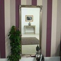 Large Mirror Champagne Silver Ornate Antique Design Full length Long 165 X 75cm