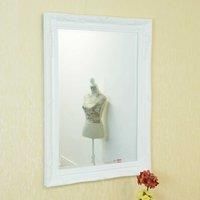 Large Mirror Antique Design Classic Ornate White Wall 3Ft6 X 2Ft6 108cm X 78cm