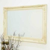 Ivory Large Ornate Style Wall Mounted Mirror 3Ft6 X 2Ft6 (108cm X 78cm)