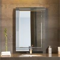 Modern Silver Bevelled Triple Edge Venetian Mirror 1Ft11 X 2Ft11 60cm X 90cm