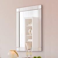 Wall Mirror Silver Triple Bevelled Venetian 3Ft X 2Ft 91cm X 61cm