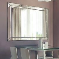 Single Edges Venetian All Mirror Glass Wall Mounted Mirror 4ft6 x 3ft6 137cm ...