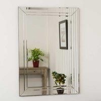 MirrorOutlet Cranbury All Glass Large Wall Mirror 100 X 70 Cm