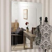 MirrorOutlet Large Venetian Modern Big Bevelled Wall Mirror 2Ft7 X 3Ft11 80cm X 120cm, 61x51