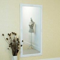 Large White Full Length Wall Mounted Mirror 5ft3 x 2ft5 (160cm x 73cm)