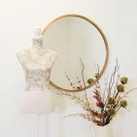 Large Gold Circular Bevelled Wall Mirror 80cm x 80cm