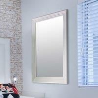 Large Modern White NEW Wall Mirror- 3ft6X2ft6 MirrorOutlet